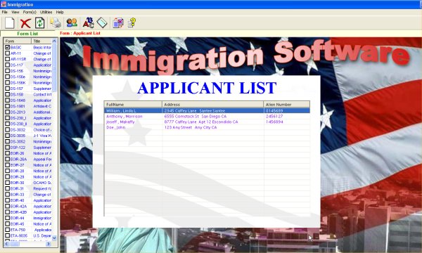 The  WYSIWYG Immigration Forms Processor icon